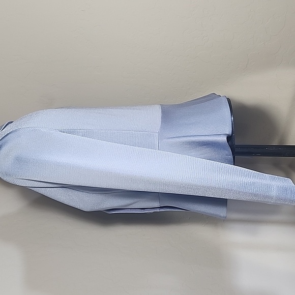 St. JOHN Blue Gray Rhinstone Button Peplom Jacket Coat Sz. 4 - Picture 5 of 10